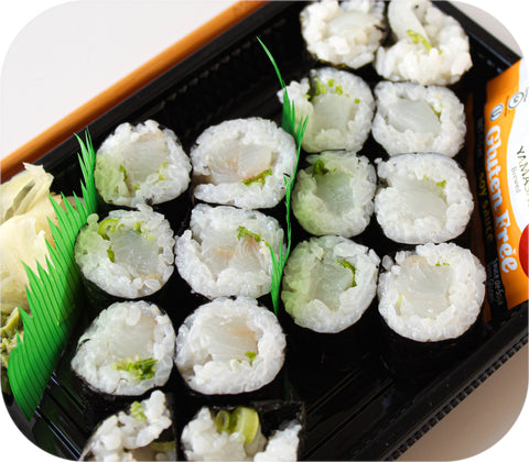 Sushi - Fluke & Scallion Maki 16Pc Salmon