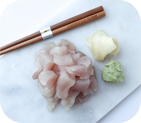 Black Seabass Poke/maki Cubes 5Oz