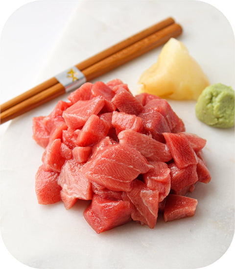 Bluefin Tuna Toro Poke/maki Cubes 5Oz